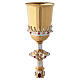 Casted altar chalice with four relief images and red stones h 30 cm, 24-kt gilding s3