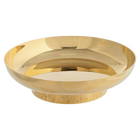 Patena baixa Molina em latão dourado com banho interno de ouro