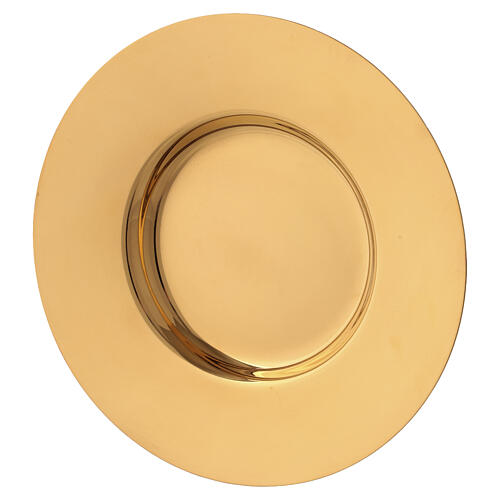 Patena Molina Tassilo argentata e dorata con croce 15 cm 3