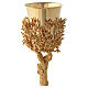 Olive tree chalice, 18K gold-plated brass, 10x4 in, Pical Arte Creazioni s3