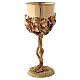 Chalice, Ciborium and Paten Grape Bunch Model with Crystals, 18K Gold Plated, Pical Arte s2