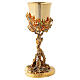 Alveolo chalice, ciborium and paten with bees, 18 kt gold-plated brass, Pical Arte s7