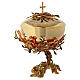 Alveolo chalice, ciborium and paten with bees, 18 kt gold-plated brass, Pical Arte s16