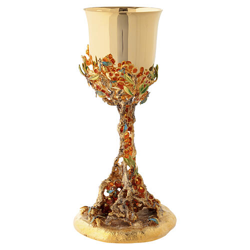 Calice, ciboire et patène modèle Alveolo en laiton plaqué or 18 kt Pical Arte 14