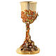 Chalice, ciborium and paten with bees, 18 kt gold-plated brass Alveolo model, Pical Arte s2