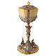 Bicolour chalice and ciborium in gold and silver with Saints and Theological Virtues s15