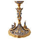 Calice et ciboire bicolores or et argent avec Saints et Vertus théologales s8