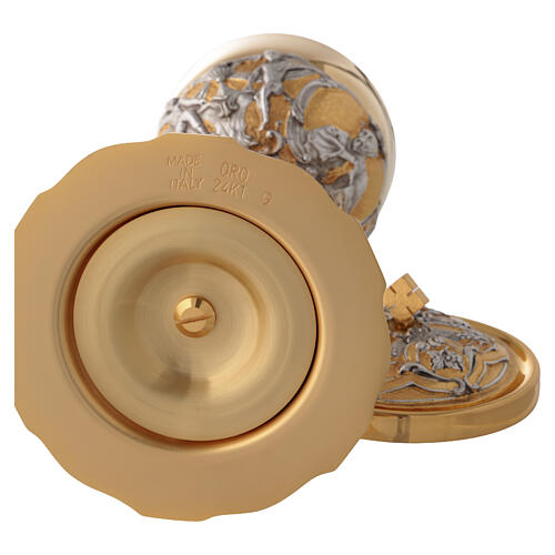 Bicolor Chalice and Ciborium in Gold and Silver with Saints and Theological Virtues 20