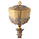 Bicolor Chalice and Ciborium in Gold and Silver with Saints and Theological Virtues s16