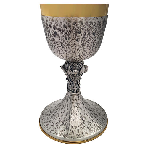 Calice Évangélistes en métal argenté h 22 cm 1