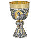 Kielich i puszka eucharystyczna Tassilo - dwukolorowe, rzeźbione, wizerunki czterech Ewangelistów s2
