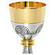 Silver-plated Chalice and Ciborium with Chiseled Decoration on Cup and Base, Gilded Knot s2