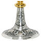 Chalice and ciborium, springs and deer decoration, silver-plated brass s4