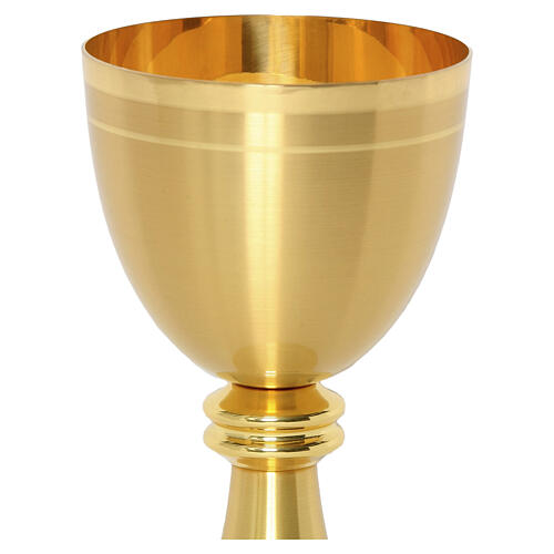 Chalice and ciborium in smooth gold-plated brass 2