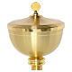 Chalice and ciborium in smooth gold-plated brass s4