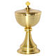 Chalice and ciborium in smooth gold-plated brass s5