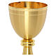 Chalice and Ciborium smooth gold-plated brass s2