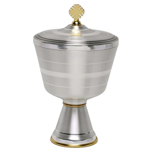 Chalice and ciborium in satin silver-plated brass 3