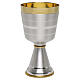 Chalice and ciborium in satin silver-plated brass s2