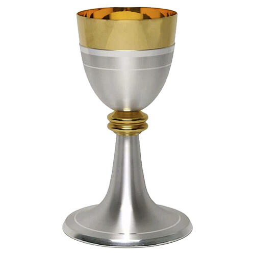 Chalice and Ciborium in silver-plated brass with smooth design 2