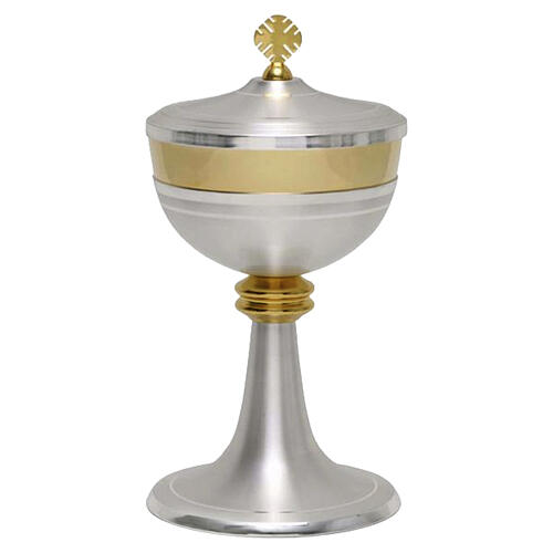 Chalice and Ciborium in silver-plated brass with smooth design 3