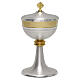 Chalice and Ciborium in silver-plated brass with smooth design s3