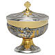 Bicolour chalice and ciboria, hand‑chiseled with grapes and wheat ears s5