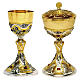 Calice e Pisside elettroformature 4 evangelisti pietre rosse s1
