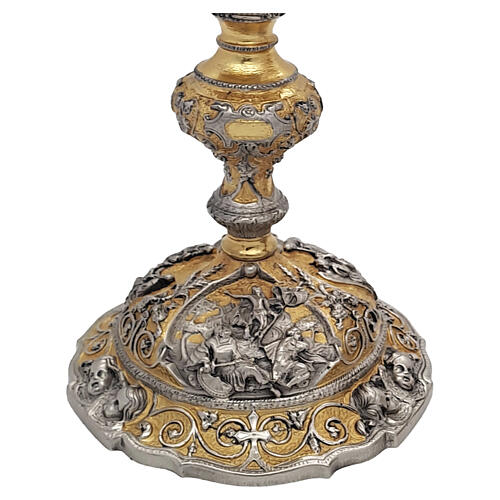 Baroque-style chalice and ciborium with Gospel episodes 4
