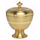 Gilded brass ciborium with turned-effect lid s1