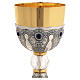 Chalice and concelebration ciborium, chiseled with lapis lazuli and crystal node s5