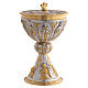 Chalice and Ciborium two-tone gold and silver, 4 Evangelists and Saints s7