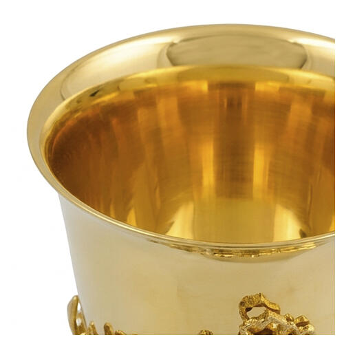 Trio litúrgico ALVEOLO banhado a ouro 18K e abelhas em prata Pical Arte Creazioni 8