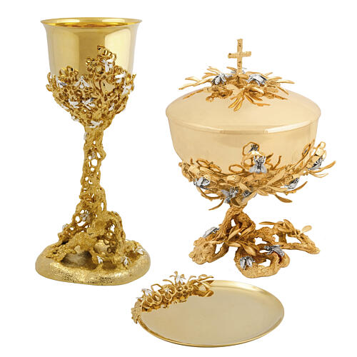 Alveolo liturgical set, 18 kt gold‑plated with silver bees, Pical Arte Creazioni 1