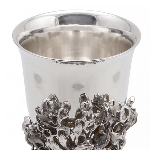 Ensemble liturgique ALVEOLO en laiton plaqué argent avec abeilles plaquées or 18K Pical Arte 3
