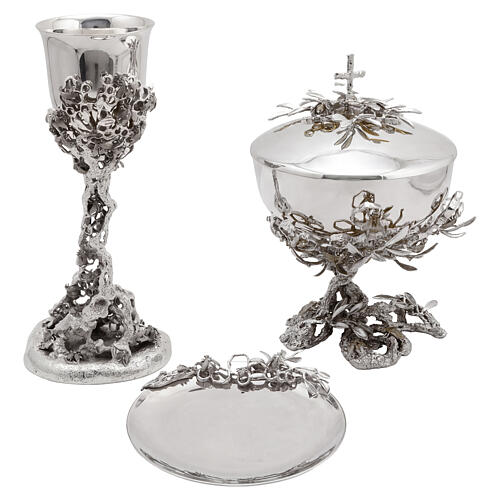 ALVEOLO silver sacred vessel set with 18K gold-plated bees, Pical Arte 1