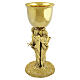 Chalice with Four Evangelists, 18 kt Gold-Plated, Stone-Effect Base, Pical Arte Creazioni s1