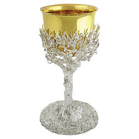 ULIVO silver-plated Chalice, stone-effect base, Pical Arte Creazioni