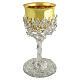 ULIVO silver-plated Chalice, stone-effect base, Pical Arte Creazioni s1
