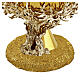 Ciboire plaqué or 18 carats, modèle ULIVO, cristaux noirs sur branches argentées, par Pical Arte Creazioni s3