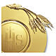 Paten, 18kt Gold-Plated, Three Wheat-Ears with JHS Engraving, Pical Arte Creazioni s2