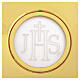 Gold-Plated Brass Paten with Central JHS Plexiglass Disc 180 mm, Pical Arte Creazioni s2