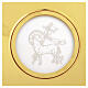 Gilded Paten with Agnus Dei engraved on plexi, 180 mm, Pical Arte Creazioni s2