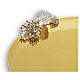 Gold-plated paten with silvered grape decoration and crystals, 7 in, Pical Arte Creazioni s2