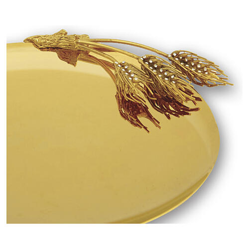 Paten, 18 kt Gold‑Plated with Wheat Ears and White Crystals, 180 mm, Pical Arte Creazioni 2
