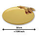 Paten, 18 kt Gold‑Plated with Wheat Ears and White Crystals, 180 mm, Pical Arte Creazioni s3