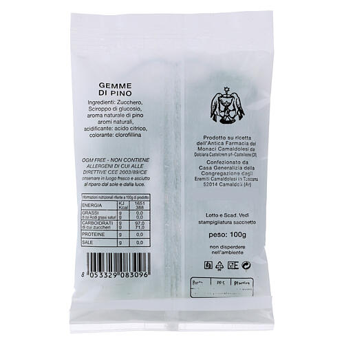 Caramelos gema de pino Camaldoli 2