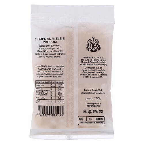 Rebuçados mel e própolis 100 gr Camaldoli 2