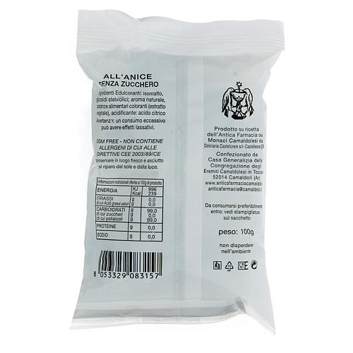 Cukierki z Anyżem BEZ CUKRU, 100 g, Camaldoli 2