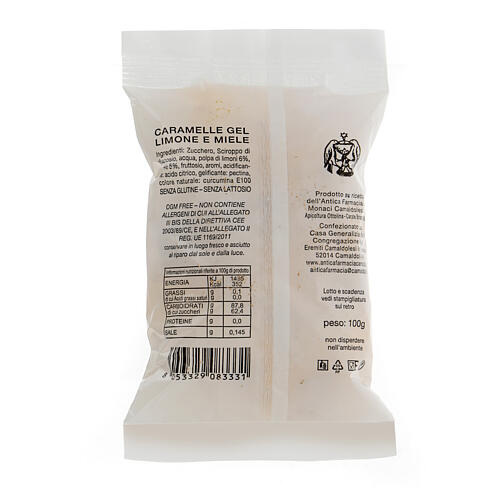 Cukierki żelowe cytryna i miód, Camaldoli, 100 g 3